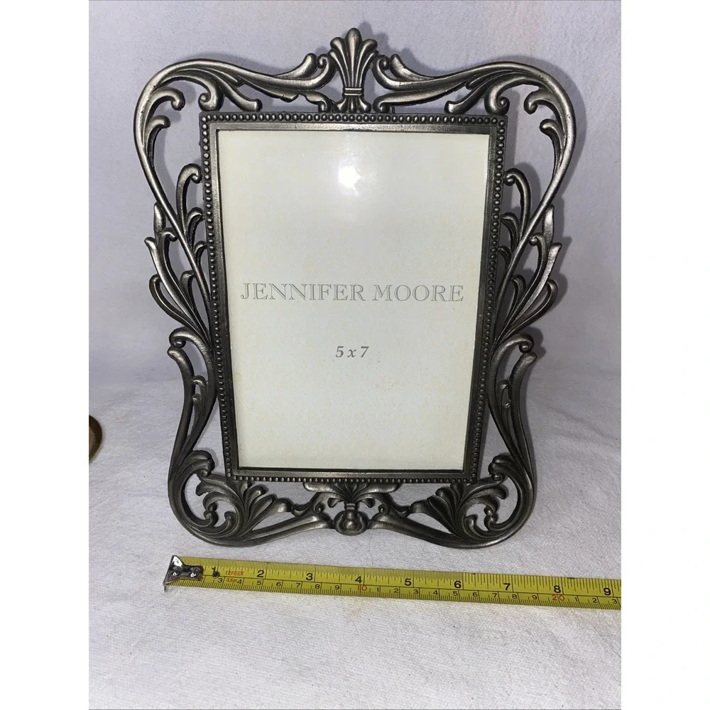 Victorian Pewter Picture Frame Made In Indonesia 5x7 Inches